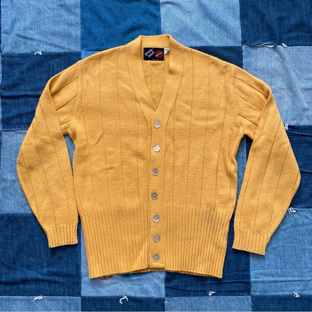 vintage grabb stuff robert bruce gold cardigan